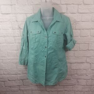 Columbia Linen Outdoor/Camp/Hiking Casual Button Down Shirt